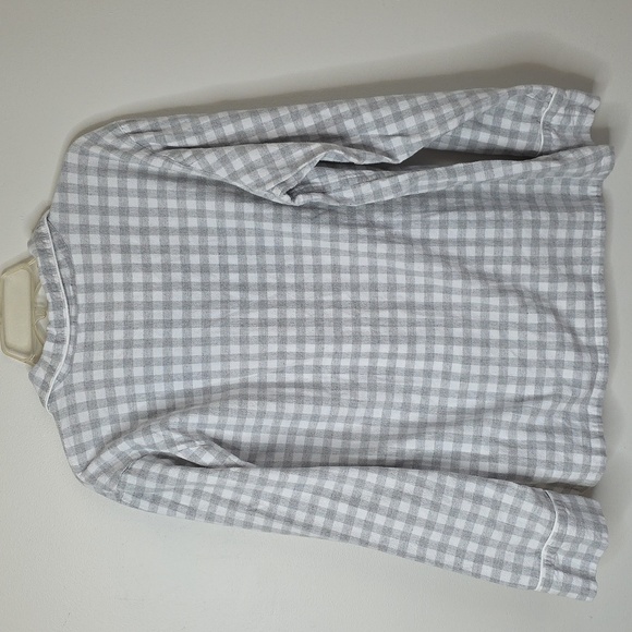 Serena & Lily Light Gray Checkered Womens Sz Large Pajama Set 100% Cotton - Picture 4 of 7
